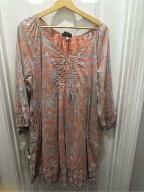 Lane Bryant 100% cotton boho dress
